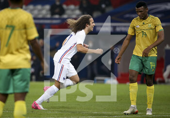 2022-03-29 - Matteo Guendouzi of France celebrates his goal during the International Friendly football match between France and South Africa on March 29, 2022 at Stade Pierre Mauroy in Villeneuve-d'Ascq near Lille, France - FRANCE VS SOUTH AFRICA - FRIENDLY MATCH - SOCCER