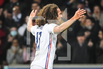 2022-03-29 - Matteo GUENDOUZI of France celebrates his goal during the International Friendly football match between France and South Africa on March 29, 2022 at Pierre Mauroy stadium in Villeneuve-d'Ascq near Lille, France - FRANCE VS SOUTH AFRICA - FRIENDLY MATCH - SOCCER