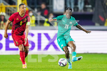 2022-03-29 - Gustavo Sangare of Burkina Faso during the International Friendly football match between Belgium and Burkina Faso on March 29, 2022 at Lotto Park in Brussel, Belgium - BELGIUM VS BURKINA FASO - FRIENDLY MATCH - SOCCER