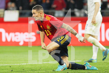2022-03-29 - Yeremy Pino of Spain celebrates a goal during the Friendly football match between Spain and Iceland on March 29, 2022 at Riazor stadium in La Coruna, Spain - SPAIN VS ICELAND - FRIENDLY MATCH - SOCCER