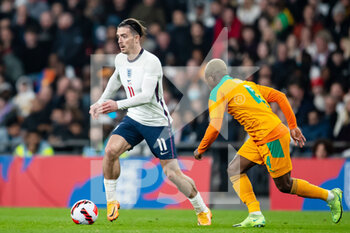 2022-03-29 - England forward Jack Grealish during the Friendly football match between England and Ivory Coast on March 29, 2022 at Wembley Stadium in London, England - ENGLAND VS IVORY COAST - FRIENDLY MATCH - SOCCER