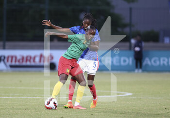 2022-06-25 - Ajara Nchout of Cameroon, Aissatou Tounkara of France during the Women's Friendly football match between France and Cameroon on June 25, 2022 at Stade Pierre Brisson in Beauvais, France - FOOTBALL - WOMEN'S FRIENDLY GAME - FRANCE V CAMEROON - FRIENDLY MATCH - SOCCER