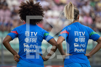 2022-07-01 - L-R Sara Gama and Martina Rosucci of Italy before the Women's International friendly match between Italy and Spain at Teofilo Patini Stadium on July 01, 2022 in Castel di Sangro , Italy. ©Photo: Cinzia Camela. - ITALY WOMEN VS SPAIN - FRIENDLY MATCH - SOCCER