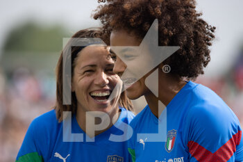 2022-07-01 - Daniela Sabatino and Sara Gama of Italy before the Women's International friendly match between Italy and Spain at Teofilo Patini Stadium on July 01, 2022 in Castel di Sangro , Italy. ©Photo: Cinzia Camela. - ITALY WOMEN VS SPAIN - FRIENDLY MATCH - SOCCER