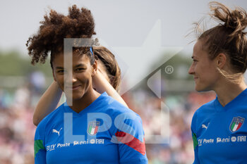 2022-07-01 - Sara Gama, Daniela Sabatino and Aurora Galli of Italy before the Women's International friendly match between Italy and Spain at Teofilo Patini Stadium on July 01, 2022 in Castel di Sangro , Italy. ©Photo: Cinzia Camela. - ITALY WOMEN VS SPAIN - FRIENDLY MATCH - SOCCER