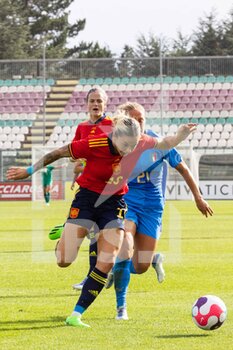 2022-07-01 - Valentina Cernoia of Italy and Maria Pilar Leon Cebrian of Spain, compete during the Women's International friendly match between Italy and Spain at Teofilo Patini Stadium on July 01, 2022 in Castel di Sangro , Italy. ©Photo: Cinzia Camela. - ITALY WOMEN VS SPAIN - FRIENDLY MATCH - SOCCER
