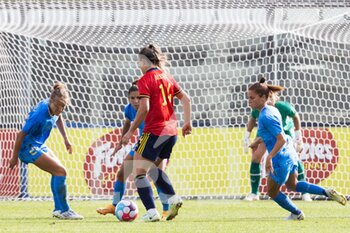 2022-07-01 - Valentina Cernoia, Elisa Bartoli, Manuela Giugliano of Italy and Alexia Putellas Segura of Spain, compete during the Women's International friendly match between Italy and Spain at Teofilo Patini Stadium on July 01, 2022 in Castel di Sangro , Italy. ©Photo: Cinzia Camela. - ITALY WOMEN VS SPAIN - FRIENDLY MATCH - SOCCER