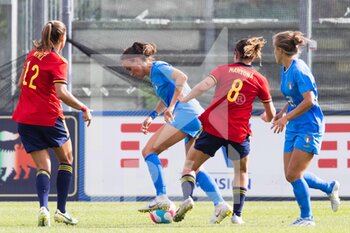 2022-07-01 - Barbara Bonansea of Italy, Maria Franc Caldentey Oliver of Spain, compete during the Women's International friendly match between Italy and Spain at Teofilo Patini Stadium on July 01, 2022 in Castel di Sangro , Italy. ©Photo: Cinzia Camela. - ITALY WOMEN VS SPAIN - FRIENDLY MATCH - SOCCER