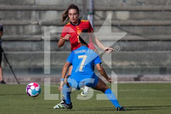 2022-07-01 - Alexia Putellas Segura of Spain and Flaminia Simonetti of Italy compete during the Women's International friendly match between Italy and Spain at Teofilo Patini Stadium on July 01, 2022 in Castel di Sangro , Italy. ©Photo: Cinzia Camela. - ITALY WOMEN VS SPAIN - FRIENDLY MATCH - SOCCER