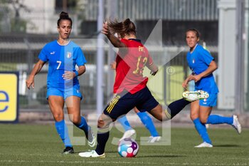 2022-07-01 - Patricia Gujiarro Gutierrez of Spain, Flaminia Simonetti of Italy, compete during the Women's International friendly match between Italy and Spain at Teofilo Patini Stadium on July 01, 2022 in Castel di Sangro , Italy. ©Photo: Cinzia Camela. - ITALY WOMEN VS SPAIN - FRIENDLY MATCH - SOCCER