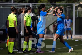 2022-07-01 - Cristiana Girelli and Martina Piemonte of Italy during the Women's International friendly match between Italy and Spain at Teofilo Patini Stadium on July 01, 2022 in Castel di Sangro , Italy. ©Photo: Cinzia Camela. - ITALY WOMEN VS SPAIN - FRIENDLY MATCH - SOCCER