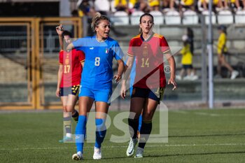 2022-07-01 - Martina Rosucci of Italy and Alexia Putellas Segura of Spain during the Women's International friendly match between Italy and Spain at Teofilo Patini Stadium on July 01, 2022 in Castel di Sangro , Italy. ©Photo: Cinzia Camela. - ITALY WOMEN VS SPAIN - FRIENDLY MATCH - SOCCER