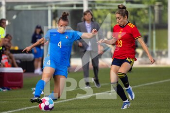 2022-07-01 - Aurora Galli of Italy and Olga Carmona Garcia of Spain during the Women's International friendly match between Italy and Spain at Teofilo Patini Stadium on July 01, 2022 in Castel di Sangro , Italy. ©Photo: Cinzia Camela. - ITALY WOMEN VS SPAIN - FRIENDLY MATCH - SOCCER