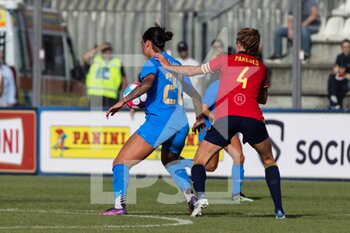 2022-07-01 - Martina Piemonte of Italy, Irene Paredes Hernandez of Spain during the Women's International friendly match between Italy and Spain at Teofilo Patini Stadium on July 01, 2022 in Castel di Sangro , Italy. ©Photo: Cinzia Camela. - ITALY WOMEN VS SPAIN - FRIENDLY MATCH - SOCCER