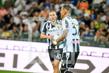 2022-07-29 - Udinese's Gerard Deulofeu celebrates after scoring a goal - UDINESE CALCIO VS CHELSEA FC - FRIENDLY MATCH - SOCCER