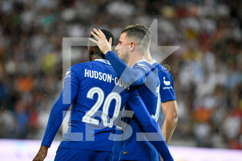 2022-07-29 - Chelsea's Mason Mount celebrates after scoring a goal with teammates - UDINESE CALCIO VS CHELSEA FC - FRIENDLY MATCH - SOCCER