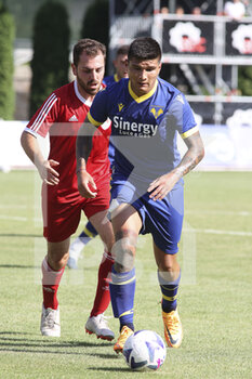 2022-07-09 - Bruno Amione of Hellas Verona FC play the ball during Hellas Verona vs US Primiero, 1° frendly match pre-season Serie A Tim 2022-23, at 