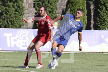 2022-07-09 - Roberto Piccoli of Hellas Verona Fc battle for the ball during Hellas Verona vs US Primiero, 1° frendly match pre-season Serie A Tim 2022-23, at 