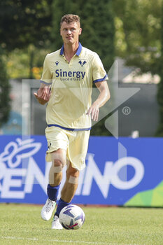 2022-07-16 - Pawel Dawidowicz of Hellas Verona FC play the ball and gestures during Hellas Verona vs Virtus Verona, 3° frendly match pre-season Serie A Tim 2022-23, at 