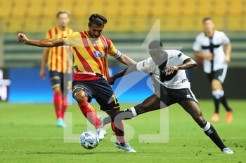 2022-07-29 - Drissa Camara of PARMA CALCIO competes for the ball with Alessandro Tuia of US LECCE during the friendly match between Parma Calcio and US Lecce at Ennio Tardini on July 29, 2022 in Parma, Italy. - PARMA CALCIO VS US LECCE - FRIENDLY MATCH - SOCCER