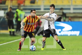 2022-07-29 - Enrico Delprato of PARMA CALCIO competes for the ball with Francesco Di Mariano of US LECCE during the friendly match between Parma Calcio and US Lecce at Ennio Tardini on July 29, 2022 in Parma, Italy. - PARMA CALCIO VS US LECCE - FRIENDLY MATCH - SOCCER