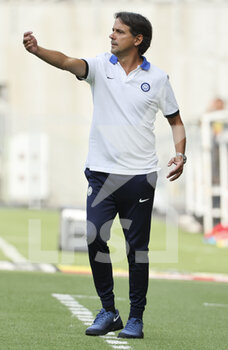 2022-07-23 - Coach of Inter Milan Simone Inzaghi during the Pre-Season Friendly football match between RC Lens and Inter Milan (FC Internazionale) on July 23, 2022 at Stade Bollaert-Delelis in Lens, France - FOOTBALL - FRIENDLY GAME - LENS V FC INTER - INTERNAZIONALE - FRIENDLY MATCH - SOCCER
