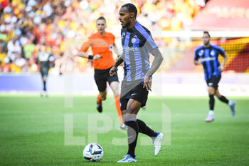 2022-07-23 - Valentino LAZARO of Inter Milan during the Pre Season Friendly football match between RC Lens and FC Internazionale Milano (Inter Milan) on July 23, 2022 at Bollaert-Delelis stadium in Lens, France - FOOTBALL - FRIENDLY GAME - LENS V FC INTER - INTERNAZIONALE - FRIENDLY MATCH - SOCCER