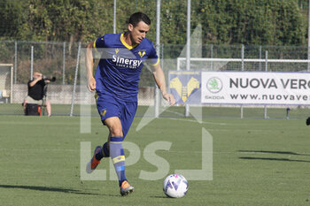 2022-07-30 - Kevin Lasagna of Hellas Verona FC play the ball during Hellas Verona vs US Cremonese, 5° frendly match pre-season Serie A Tim 2022-23, at Centro Sportivo 