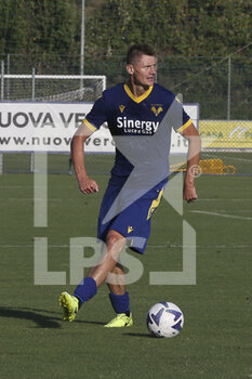 2022-07-30 - Pawel Dawidowicz of Hellas Verona FC play the ball during Hellas Verona vs US Cremonese, 5° frendly match pre-season Serie A Tim 2022-23, at Centro Sportivo 
