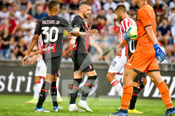 2022-08-06 - Milan's Ante Rebic Celebrates after scoring a goal - LR VICENZA VS AC MILAN - FRIENDLY MATCH - SOCCER