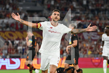2022-08-07 - Lorenzo Pellegrini (AS Roma) celebrates after scoring goal 1-0 during the Pre-Season Friendly 2022/2023  match between AS Roma vs Shakhtar Donetsk  at the Olimpic Stadium in Rome  on 07 August 2022. - FRIENDLY MATCH - ROMA VS SHAKHTAR DONETSK - FRIENDLY MATCH - SOCCER