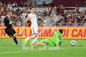 2022-08-07 - Nicolo' Zaniolo (AS Roma) goal 4-0 during the Pre-Season Friendly 2022/2023  match between AS Roma vs Shakhtar Donetsk  at the Olimpic Stadium in Rome  on 07 August 2022. - FRIENDLY MATCH - ROMA VS SHAKHTAR DONETSK - FRIENDLY MATCH - SOCCER