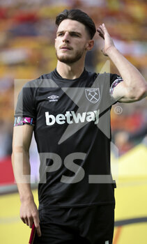 2022-07-30 - Declan Rice of West Ham during the pre-season friendly football match between RC Lens (RCL) and West Ham United FC on July 30, 2022 at Stade Bollaert-Delelis in Lens, France - FOOTBALL - FRIENDLY GAME - LENS V WEST HAM - FRIENDLY MATCH - SOCCER