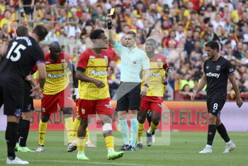 2022-07-30 - Referee Marc Bollengier of France during the pre-season friendly football match between RC Lens (RCL) and West Ham United FC on July 30, 2022 at Stade Bollaert-Delelis in Lens, France - FOOTBALL - FRIENDLY GAME - LENS V WEST HAM - FRIENDLY MATCH - SOCCER