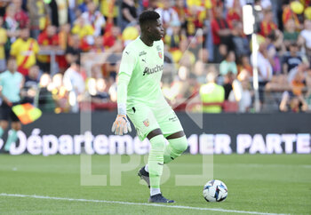 2022-07-30 - Goalkeeper of Lens Brice Samba during the pre-season friendly football match between RC Lens (RCL) and West Ham United FC on July 30, 2022 at Stade Bollaert-Delelis in Lens, France - FOOTBALL - FRIENDLY GAME - LENS V WEST HAM - FRIENDLY MATCH - SOCCER