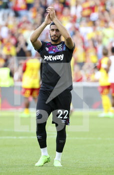2022-07-30 - Said Benrahma of West Ham salutes the supporters following the pre-season friendly football match between RC Lens (RCL) and West Ham United FC on July 30, 2022 at Stade Bollaert-Delelis in Lens, France - FOOTBALL - FRIENDLY GAME - LENS V WEST HAM - FRIENDLY MATCH - SOCCER