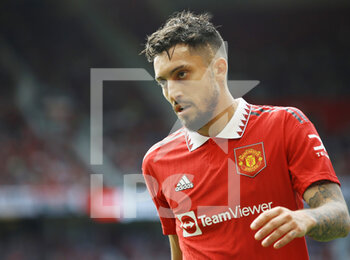 2022-08-01 - Manchester United defender Alex Telles (27) during the Pre-Season Friendly football match between Manchester United and Rayo Vallecano on July 31, 2022 at Old Trafford in Manchester, England - FOOTBALL - FRIENDLY GAME - MANCHESTER UNITED V RAYO VALLECANO - FRIENDLY MATCH - SOCCER