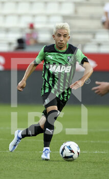 2022-07-31 - Maxime Lopez of Sassuolo during the pre-season friendly football match between Stade de Reims and US Sassuolo Calcio on July 31, 2022 at Stade Auguste Delaune in Reims, France - FOOTBALL - FRIENDLY GAME - REIMS V SASSUOLO - FRIENDLY MATCH - SOCCER