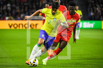 23/09/2022 - Lucas PAQUETA of Brazil and Iddrisu BABA of Ghana during the International Friendly football match between Brazil and Ghana on September 23, 2022 at Oceane Stadium in Le Havre, France - FOOTBALL - FRIENDLY GAME - BRAZIL V GHANA - AMICHEVOLI - CALCIO