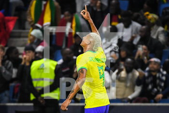 23/09/2022 - RICHARLISON of Brazil celebrates his goal during the International Friendly football match between Brazil and Ghana on September 23, 2022 at Oceane Stadium in Le Havre, France - FOOTBALL - FRIENDLY GAME - BRAZIL V GHANA - AMICHEVOLI - CALCIO