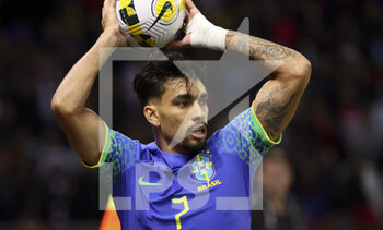 2022-09-27 - Lucas Paqueta of Brazil during the International friendly game, football match between Brazil and Tunisia on September 27, 2022 at Parc des Princes stadium in Paris, France - FOOTBALL - FRIENDLY GAME - BRAZIL V TUNISIA - FRIENDLY MATCH - SOCCER