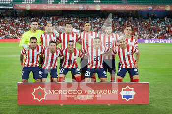 2022-09-27 - Team of Paraguay during the international friendly football match between Paraguay and Morocco on September 27, 2022 at Benito Villamarin Stadium in Sevilla, Spain - FOOTBALL - FRIENDLY GAME - PARAGUAY V MOROCCO - FRIENDLY MATCH - SOCCER