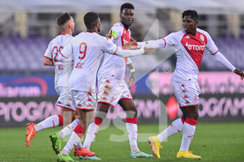 2022-12-17 - AS Monaco players celebrate after a goal - ACF FIORENTINA VA AS MONACO - FRIENDLY MATCH - SOCCER