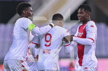 2022-12-17 - AS Monaco players celebrate after a goal - ACF FIORENTINA VA AS MONACO - FRIENDLY MATCH - SOCCER