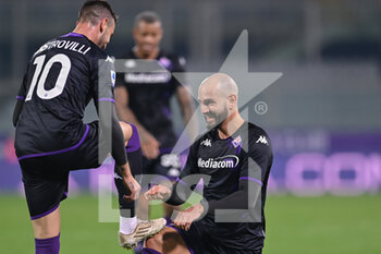 2022-12-21 - Gaetano Castrovilli (ACF Fiorentina) celebrates after scoring a goal with Riccardo Saponara (ACF Fiorentina) - ACF FIORENTINA VS FC LUGANO - FRIENDLY MATCH - SOCCER