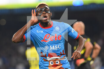 2022-12-17 - Victor Osimhen of SSC Napoli  rejoices after the net during the friendly football match SSC Napoli v Villarreal FC  at Diego Armando Maradona stadium  - NAPOLI VS VILLAREAL - FRIENDLY MATCH - SOCCER