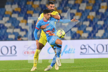 2022-12-17 - Raul Albiol and Giovanni Simeone of SSC Napoli  competes for the ball with during the friendly football match SSC Napoli v Villarreal FC  at Diego Armando Maradona stadium  - NAPOLI VS VILLAREAL - FRIENDLY MATCH - SOCCER