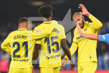 2022-12-17 - Nicolas Jackson celebrates with teammates after the goal during the friendly football match SSC Napoli v Villarreal FC  at Diego Armando Maradona stadium  - NAPOLI VS VILLAREAL - FRIENDLY MATCH - SOCCER