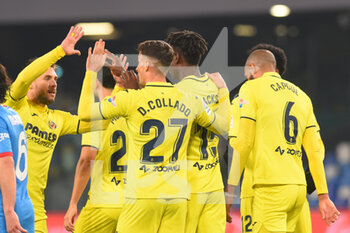 2022-12-17 - Nicolas Jackson celebrates with teammates after the goal during the friendly football match SSC Napoli v Villarreal FC  at Diego Armando Maradona stadium  - NAPOLI VS VILLAREAL - FRIENDLY MATCH - SOCCER