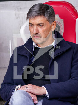 2022-05-01 - Head coach Felice Mazzu of Royale Union Saint-Gilloise prior to the Belgian championship Jupiler Pro League football match between Royal Antwerp FC and Royale Union Saint-Gilloise on May 1, 2022 at Bosuilstadion in Antwerp, Belgium - ROYAL ANTWERP FC VS ROYALE UNION SAINT-GILLOISE - BELGIAN PRO LEAGUE - SOCCER